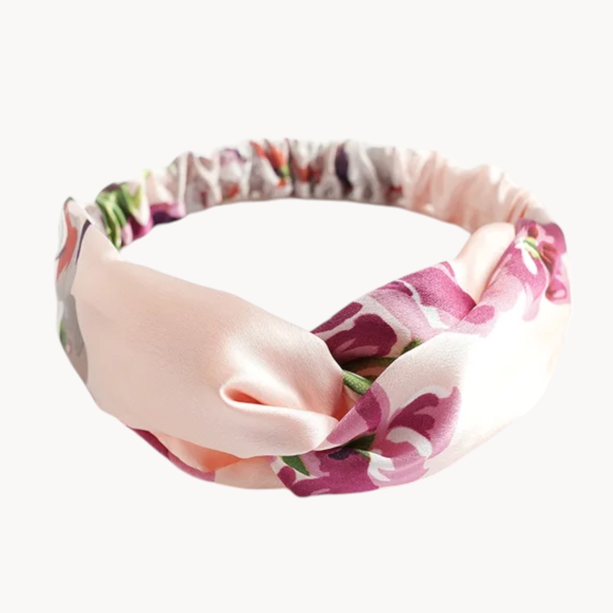 Bandeau pour cheveux - Motif floral rose délicat