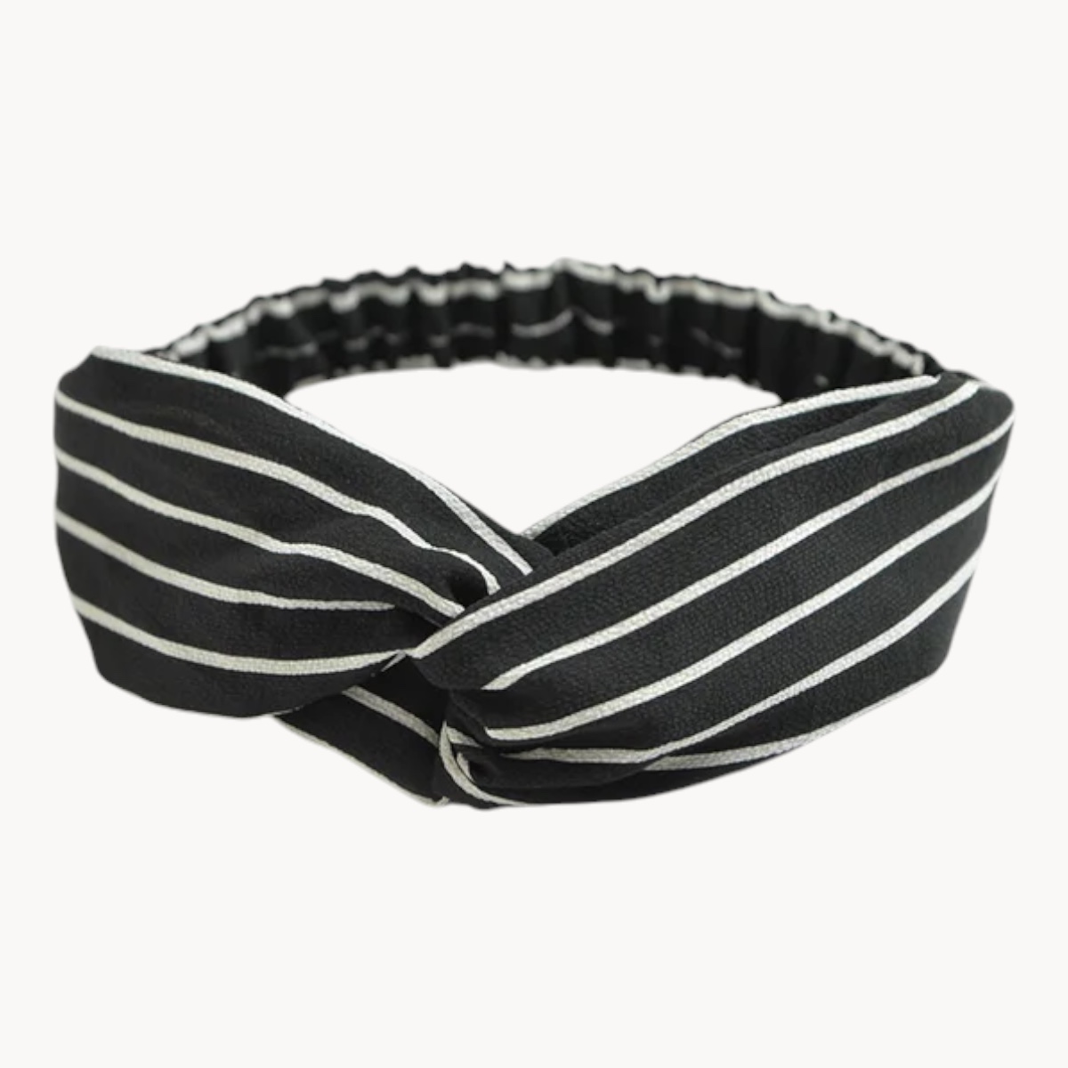 Bandeau pour cheveux - Motif rayures noires et blanches