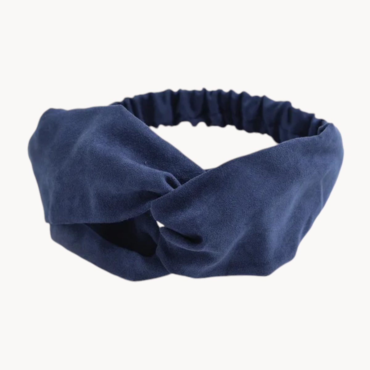 Bandeau pour cheveux en suédine bleu marine – Tendance et douceur