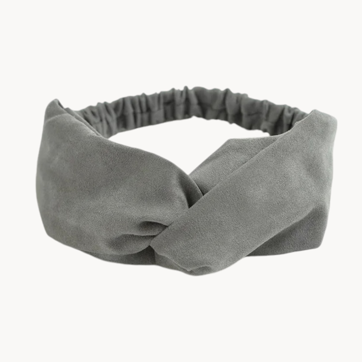 Bandeau pour cheveux en suédine gris – Élégance et sobriété