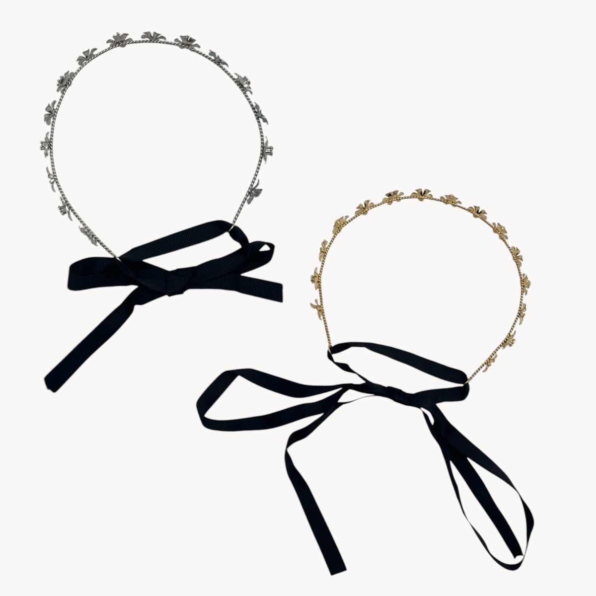 Bandeau Serre-tête élastique Lame Argent Avec Nœud – FEDRA – Femme