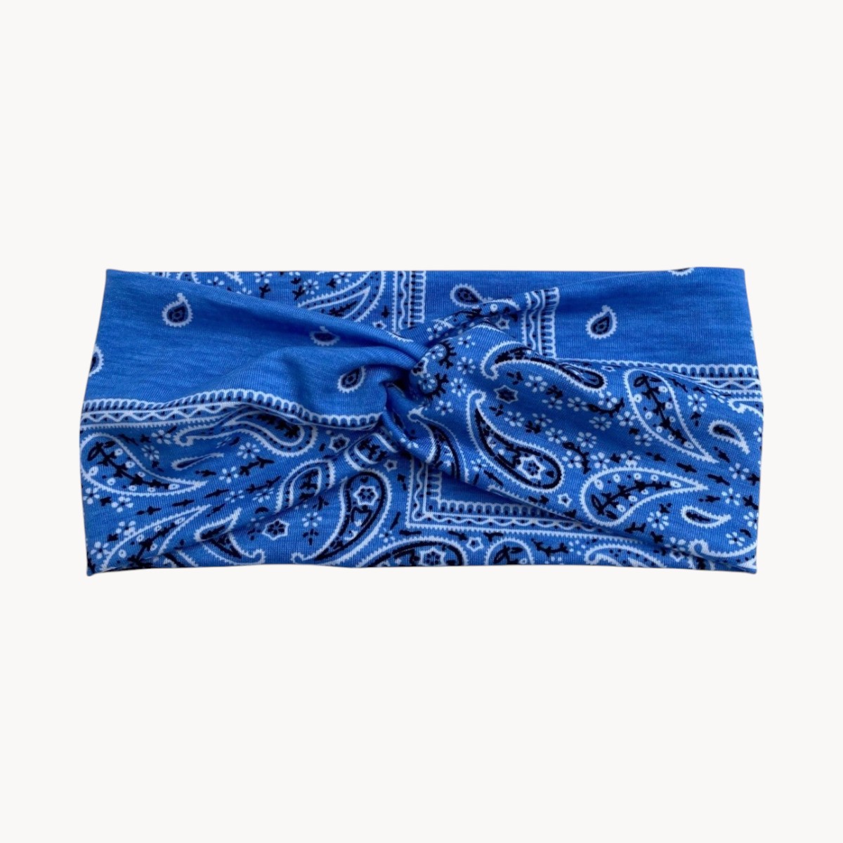 Bandeau Cheveux Bleu - Motif Cachemire