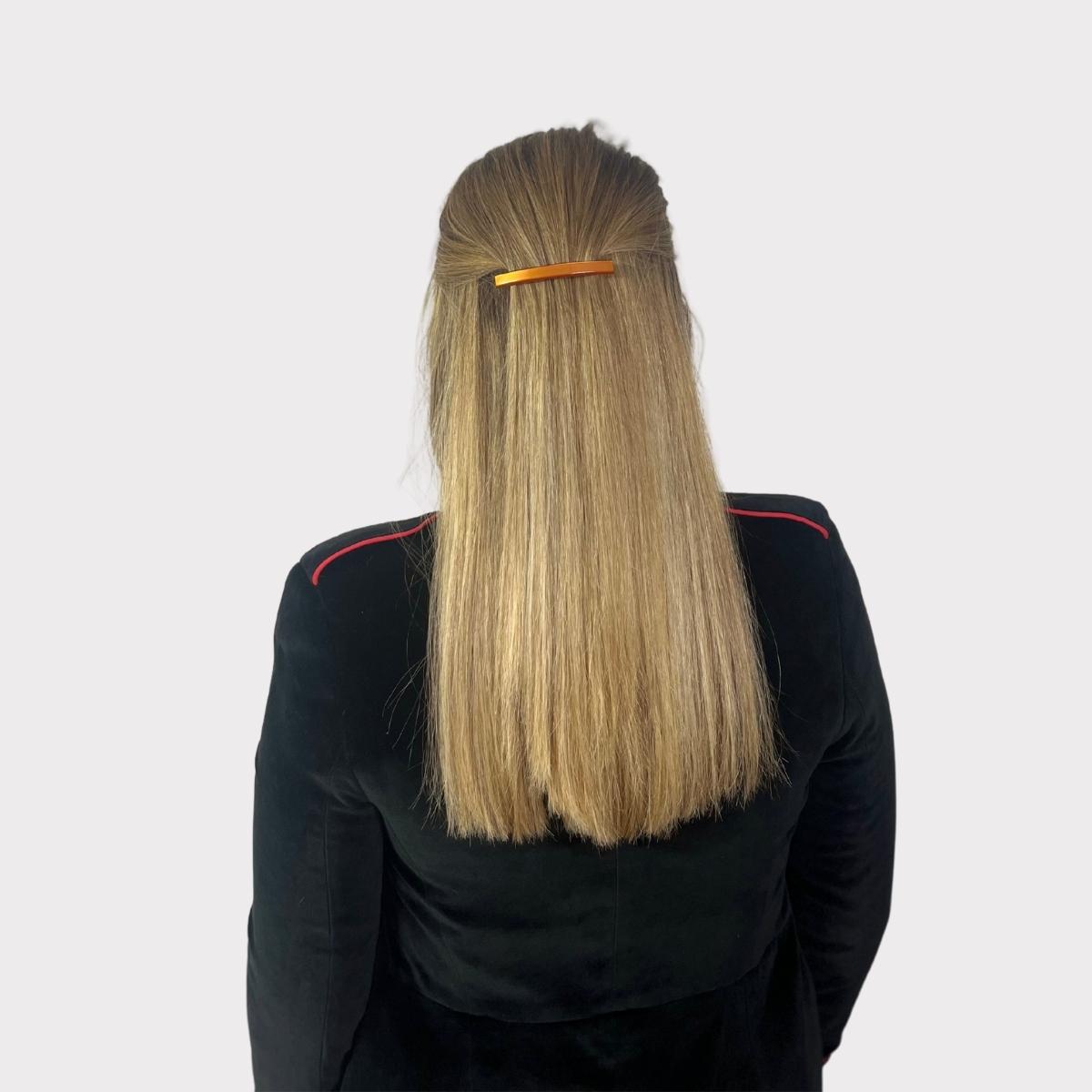 barrette a cheveux fine fait main courge