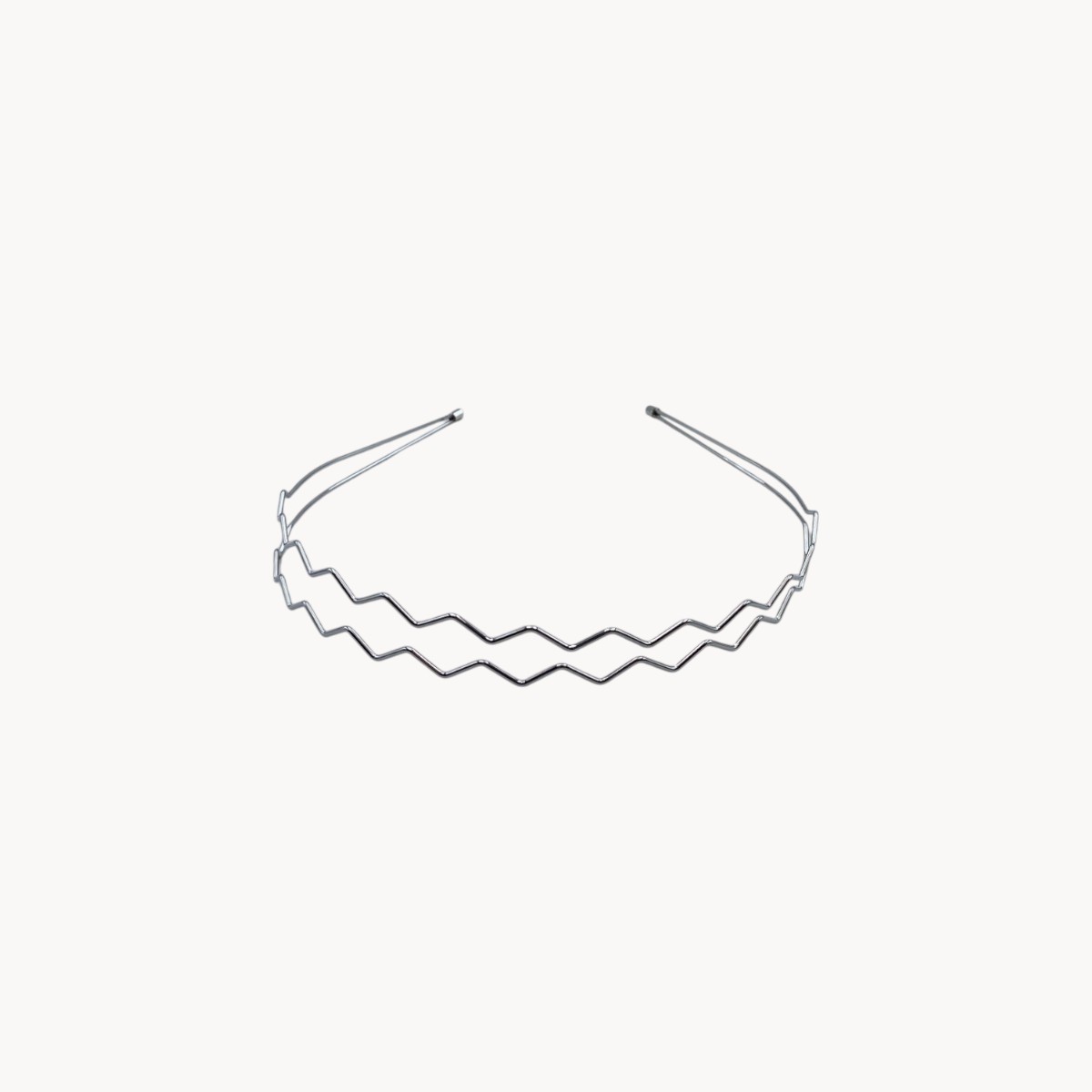 Serre-tête double zigzag - Argenté ou Doré