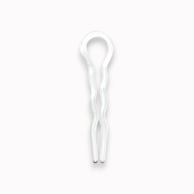 Grande épingle en acétate cristal, vison ou noir - 9 CM