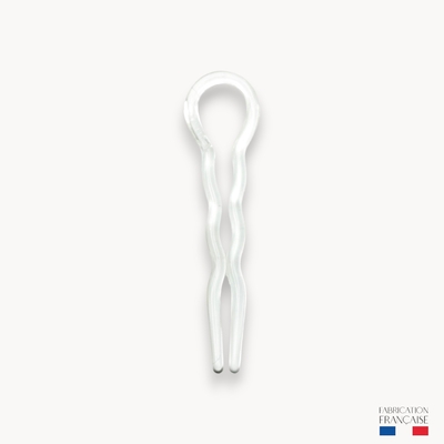 Grande épingle plastique cristal, vison ou noir