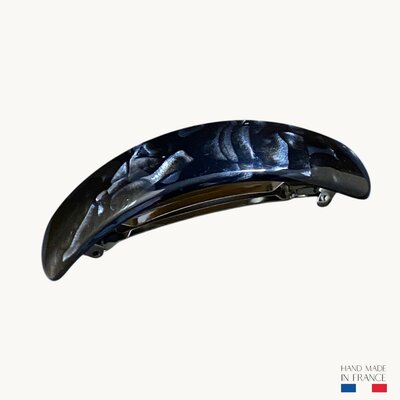 Paire De Barrettes Plastique Noir Et Blanc - Style E.T., Occasion, Taille Unique