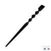 pic à cheveux torsadé 19 cm noir-Photoroom