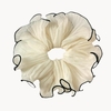 chouchou cheveux plissé blanc 17cm-Photoroom