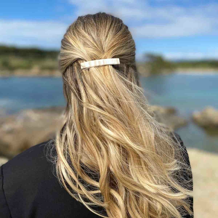 Barrette à Cheveux En Bois Peint Main - Artisanat Russe #36 S