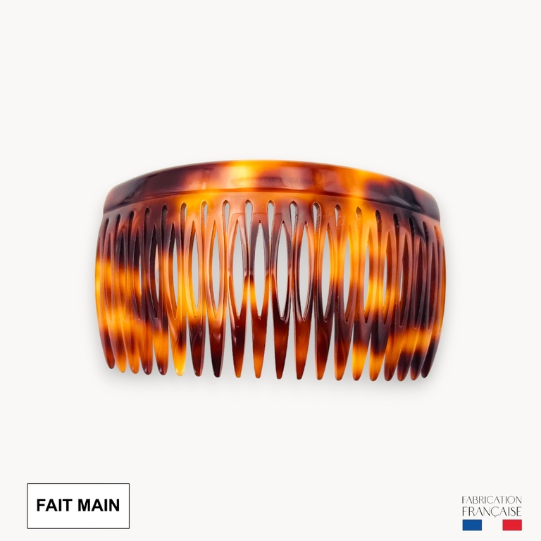 Peigne à Chignon Vintage En Acétate - Forme Tortue - 5 Dents - Pour Queue De Cheval Ou Coiffure élégante