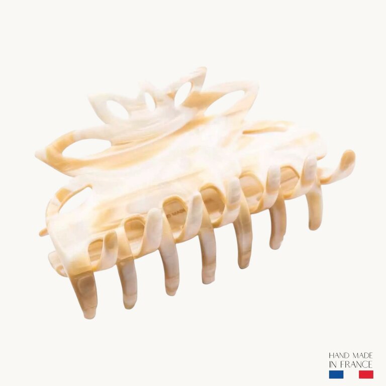 Grande Pince à Cheveux Ancienne Style Bec De Perroquet Art Déco – Dorée – Pièce Rare Et Originale – Occasion Parfaite