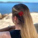barrette cheveux coralie opale rouge 5