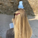 barrette à cheveux flavie pailleté rouge