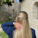 barrette à cheveux harmonie rectangle argenté 5