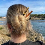 pic à cheveux fin 17 cm écaille vison 5