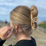 grande pince à cheveux fantaisie 11 cm doré 5