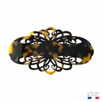 barrette à cheveux audrey rétro arabesques écaille foncé