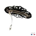 barrette à cheveux audrey rétro arabesques noir 3