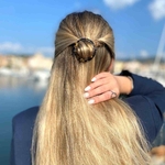 barrette à cheveux marjorie cercle écaille foncé 5