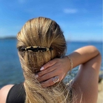 barrette à cheveux zoé ovale allongé écaille clair 5