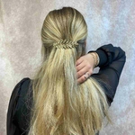 barrette à cheveux séverine grande feuille bombée doré
