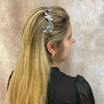 serre tête cheveux feuilles argenté 5