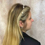 serre tête cheveux fin petites fleurs et perles