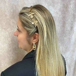 serre tête à cheveux doré trois feuilles 5
