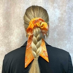 chouchou foulard cheveux savane orange 5