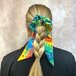 chouchou foulard cheveux exotique multicolore 5