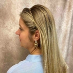 serre tête cheveux ondulé métal doré 5