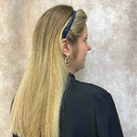 serre tête cheveux bleu pailleté 5