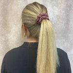 chouchou cheveux effet satiné 7 cm rose pourpre