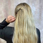 barrette à cheveux coulissante annabelle 5 feuilles or 3