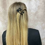 grande barrette à cheveux clic clac noir métal 3