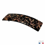 barrette à cheveux hortance noir pailleté