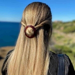 barrette à cheveux ronde sans métal élodie vison 4