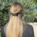 barrette à cheveux bombée amélie céleste noir 2