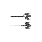 barrette à cheveux coulissante romy trois petites feuilles argenté 2-Photoroom