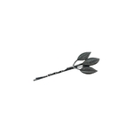 barrette à cheveux coulissante romy trois petites feuilles argenté-Photoroom