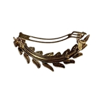 barrette à cheveux bombée roseline feuilles doré 3