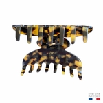 grande pince à cheveux 9 cm écaille foncé 2
