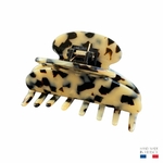 grande pince à cheveux 9 cm écaille clair 2
