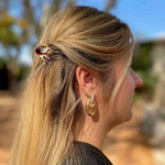 mini pince à cheveux corne marron 4