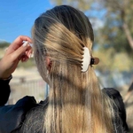 pince à cheveux marron et crème 6,5 cm 5