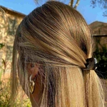 petite pince à cheveux corne argenté 5