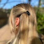 mini pince à cheveux noir nacré 2,5 cm 5
