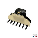 pince à cheveux crème et noir 8,5 cm 3-Photoroom