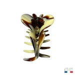 grande pince à cheveux corne marron 11 cm 3-Photoroom